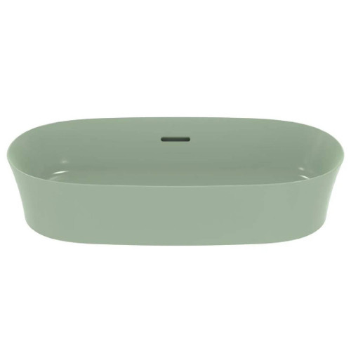 Lavabo ultrasottile ovale 60x38 cm Ipalyss salvia da appoggio – Ideal