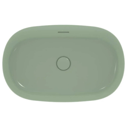 Lavabo ultrasottile ovale 60x38 cm Ipalyss salvia da appoggio – Ideal