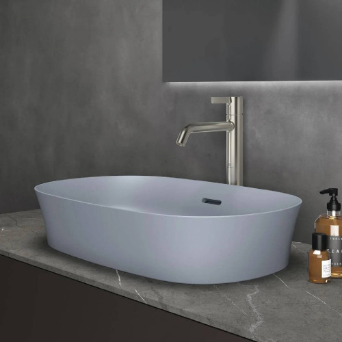 Lavabo ultrasottile ovale 60x38 cm da appoggio Ipalyss polvere - Ideal