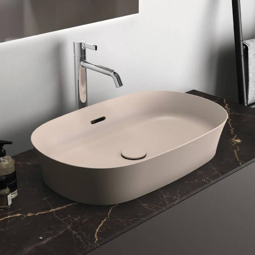Lavabo ultrasottile ovale 60x38 cm Ipalyss visone – Ideal Standard
