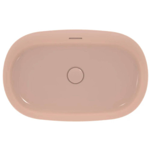 Lavabo ultrasottile ovale 60x38 cm Ipalyss rosa pallido - Ideal Standa