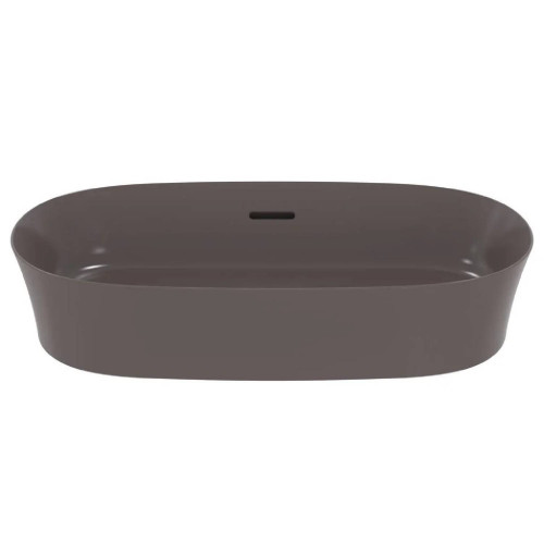 Lavabo ultrasottile ovale 60x38 cm da appoggio con troppopieno Ipalyss