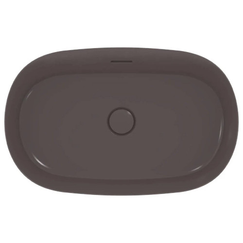 Lavabo ultrasottile ovale 60x38 cm da appoggio con troppopieno Ipalyss