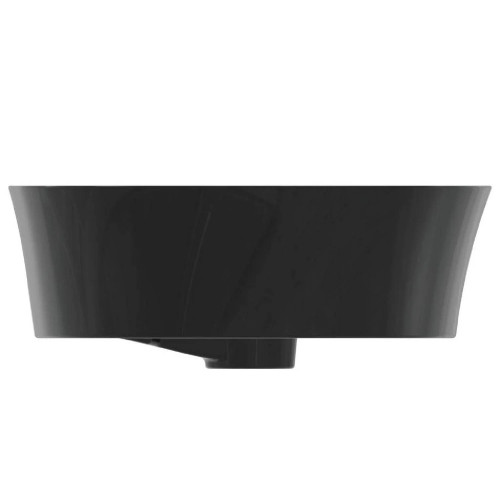 Lavabo ultrasottile ovale 60x38 cm da appoggio Ipalyss nero lucido