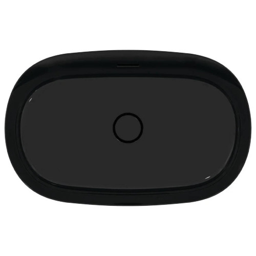 Lavabo ultrasottile ovale 60x38 cm da appoggio Ipalyss nero lucido