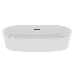Lavabo ultrasottile ovale 60x38 cm da appoggio Ipalyss bianco opaco 2