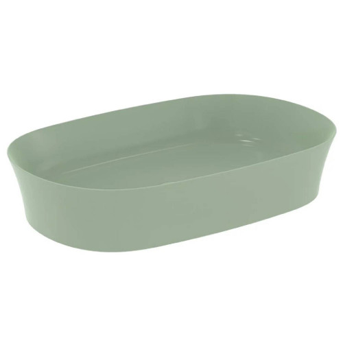 Lavabo ultrasottile ovale 60x38 cm Ipalyss salvia da appoggio – Ideal