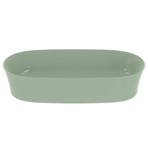 Lavabo ultrasottile ovale 60x38 cm Ipalyss salvia da appoggio – Ideal