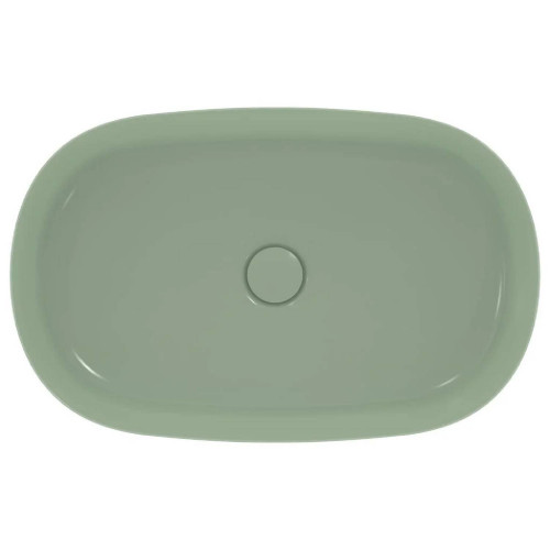 Lavabo ultrasottile ovale 60x38 cm Ipalyss salvia da appoggio – Ideal