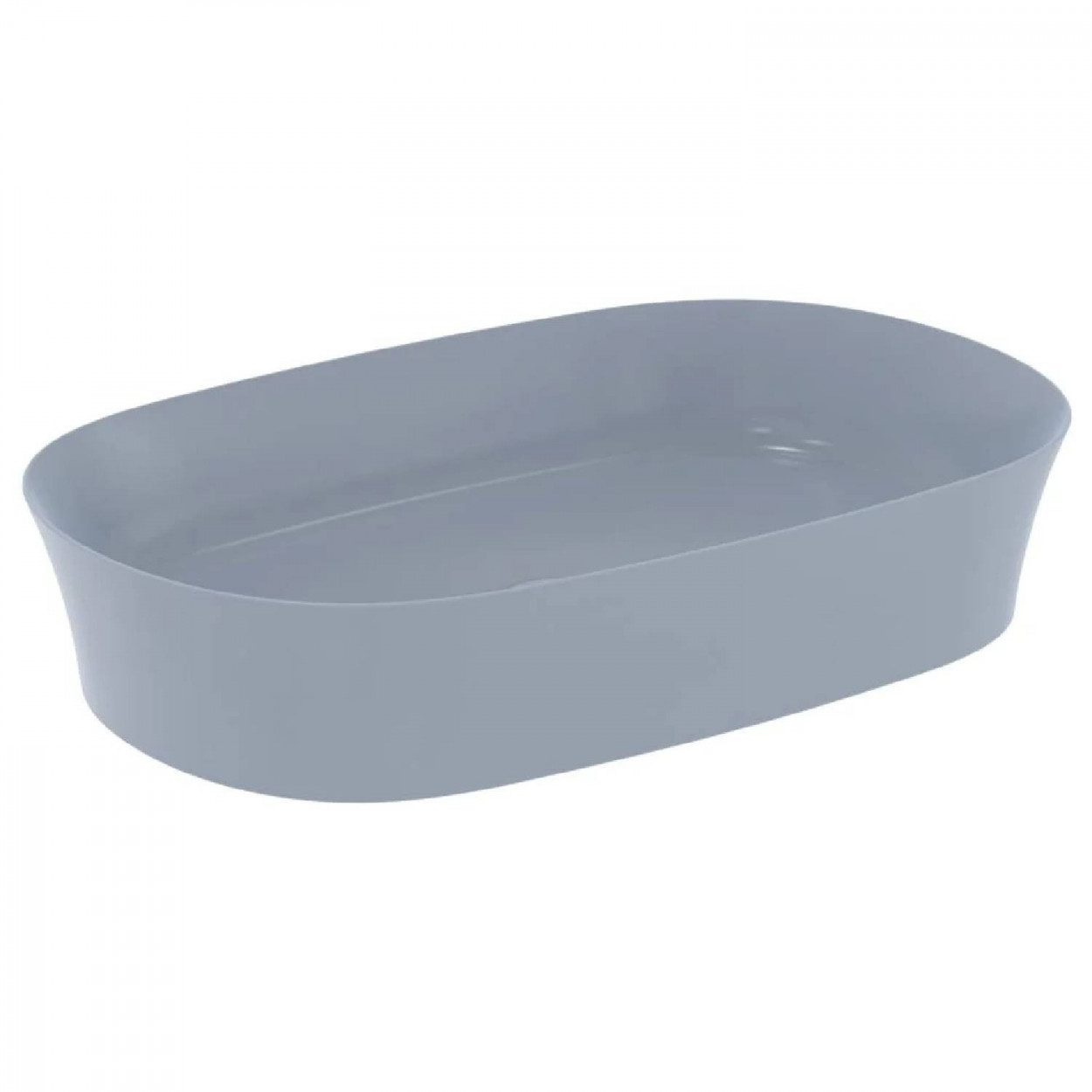 Lavabo ultrasottile ovale 60x38 cm da appoggio senza troppopieno Ipaly