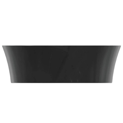 Lavabo ultrasottile ovale 60x38 cm da appoggio Ipalyss nero lucido – I