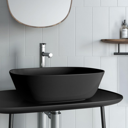 Lavabo da appoggio Plural Square 38x45 cm nero opaco Vitra