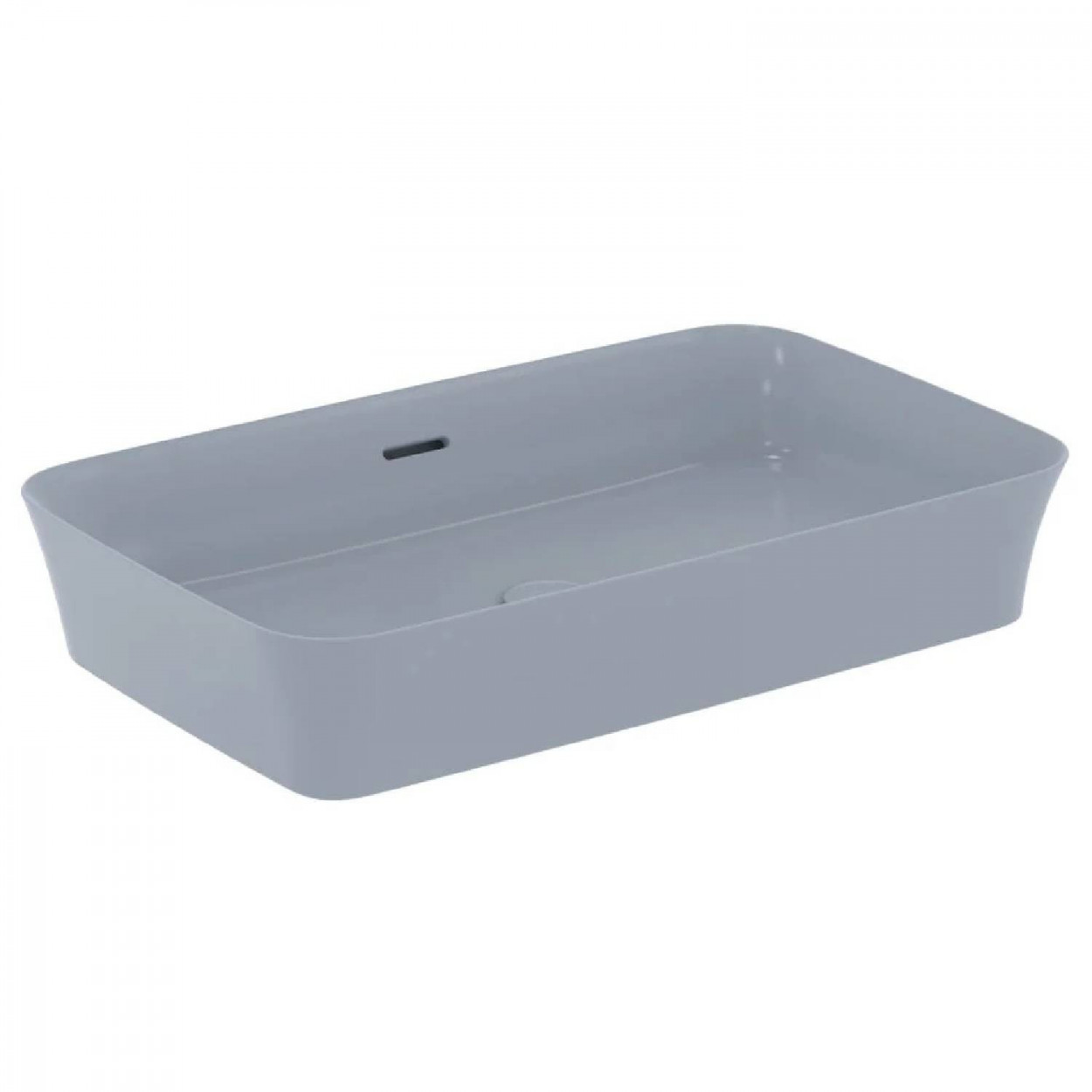 Lavabo ultrasottile rettangolare 65x40 cm da appoggio con troppopieno