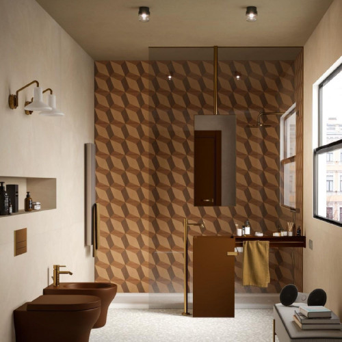 Crogiolo D_Segni Blend Tappeto 6 Terra 20x20 cm - Marazzi | Piastrelle