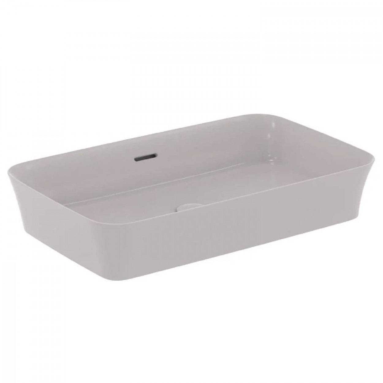 Lavabo ultrasottile rettangolare 65x40 cm da appoggio con troppopieno