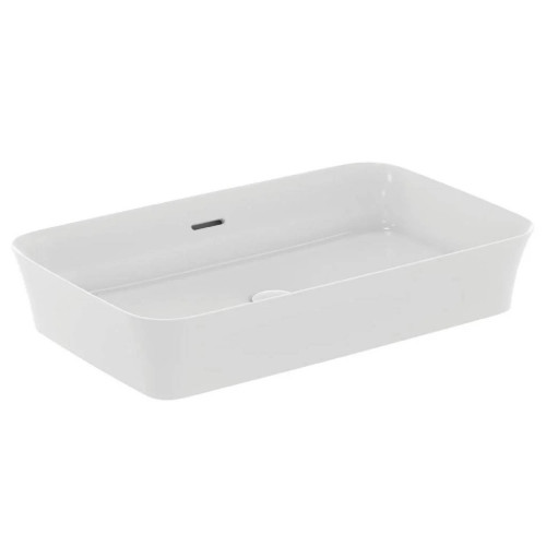 Lavabo ultrasottile rettangolare 65x40 cm Ipalyss bianco opaco – Ideal