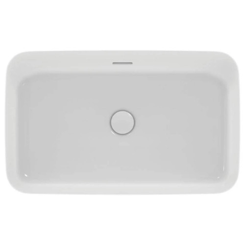 Lavabo ultrasottile rettangolare 65x40 cm Ipalyss bianco opaco – Ideal