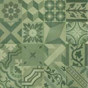 Crogiolo D_Segni Blend Decoro Mix Verde 20x20 cm - Marazzi | Piastrell