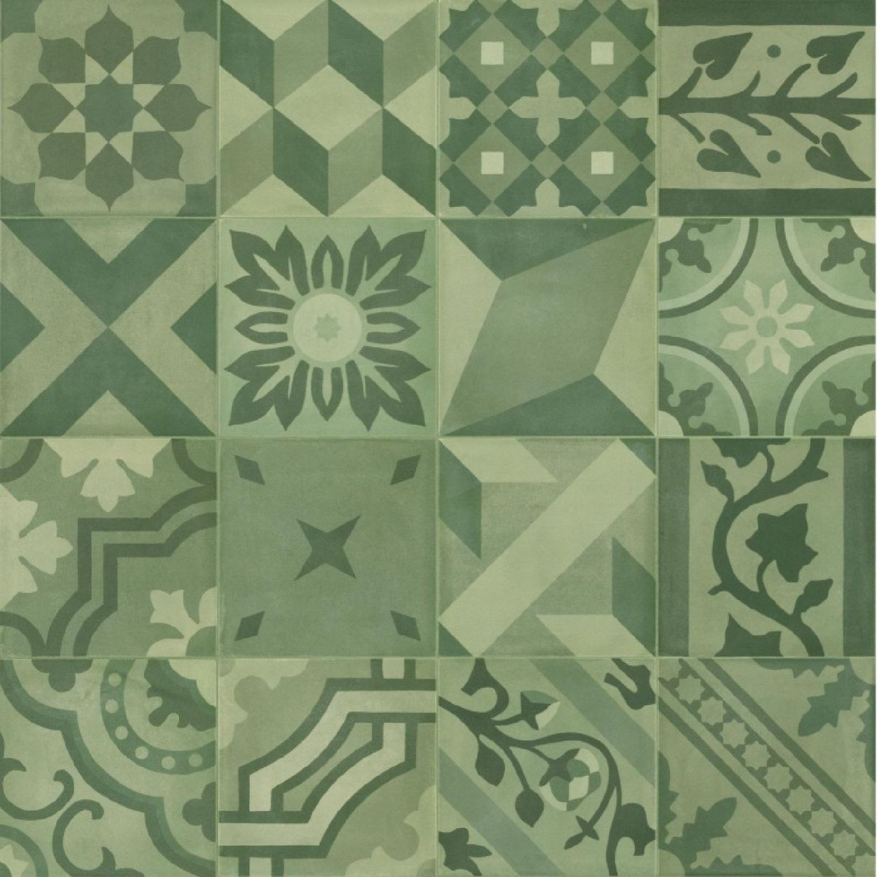 Crogiolo D_Segni Blend Decoro Mix Verde 20x20 cm - Marazzi