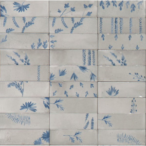 Crogiolo Rice Decoro Grigio Leaf Lux 5x15 cm - Piastrelle Marazzi