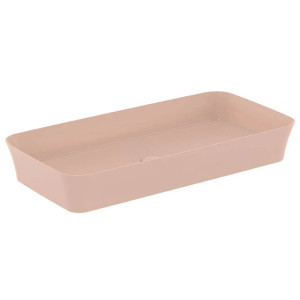 Lavabo ultrasottile rettangolare 80x40 cm da appoggio Ipalyss rosa pal
