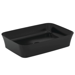 Lavabo ultrasottile 55x38 cm da appoggio Ipalyss nero - Ideal Standard