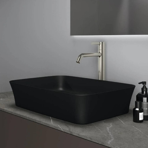 Lavabo ultrasottile 55x38 cm da appoggio Ipalyss nero - Ideal Standard