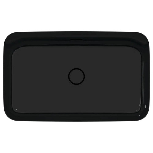 Lavabo ultrasottile rettangolare 65x40 cm Ipalyss nero lucido – Ideal