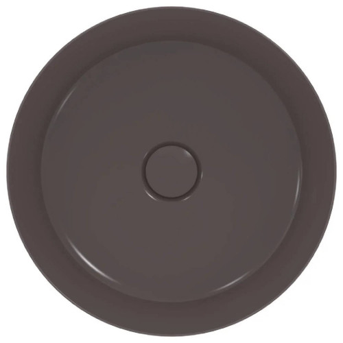 Lavabo ultrasottile tondo 40x40 cm Ipalyss ardesia senza troppopieno –