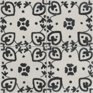 Crogiolo Memoria Decoro Tappeto 2 Nero Lux 15x15 cm - Piastrelle Maraz