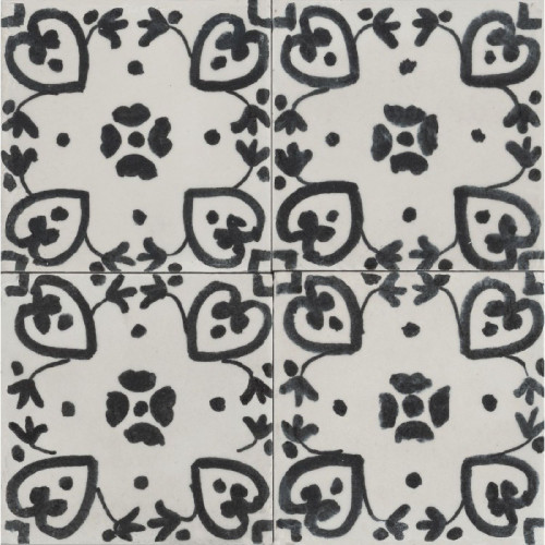 Crogiolo Memoria Decoro Tappeto 2 Nero Lux 15x15 cm - Piastrelle Maraz