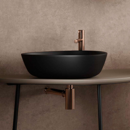 Lavabo da appoggio Plural nero opaco 47x40x13h cm - Vitra