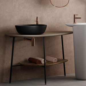 Lavabo da appoggio Plural nero opaco 47x40x13h cm - Vitra 2