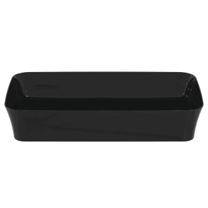 Lavabo ultrasottile rettangolare 65x40 cm da appoggio Ipalyss nero luc 2