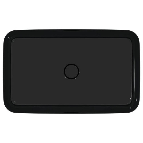 Lavabo ultrasottile rettangolare 65x40 cm da appoggio Ipalyss nero luc