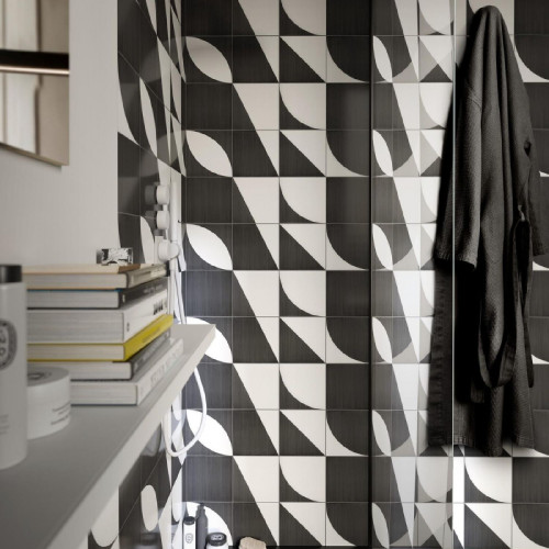 Crogiolo Scenario Decoro Mix Nero 20x20 cm - Piastrelle Marazzi