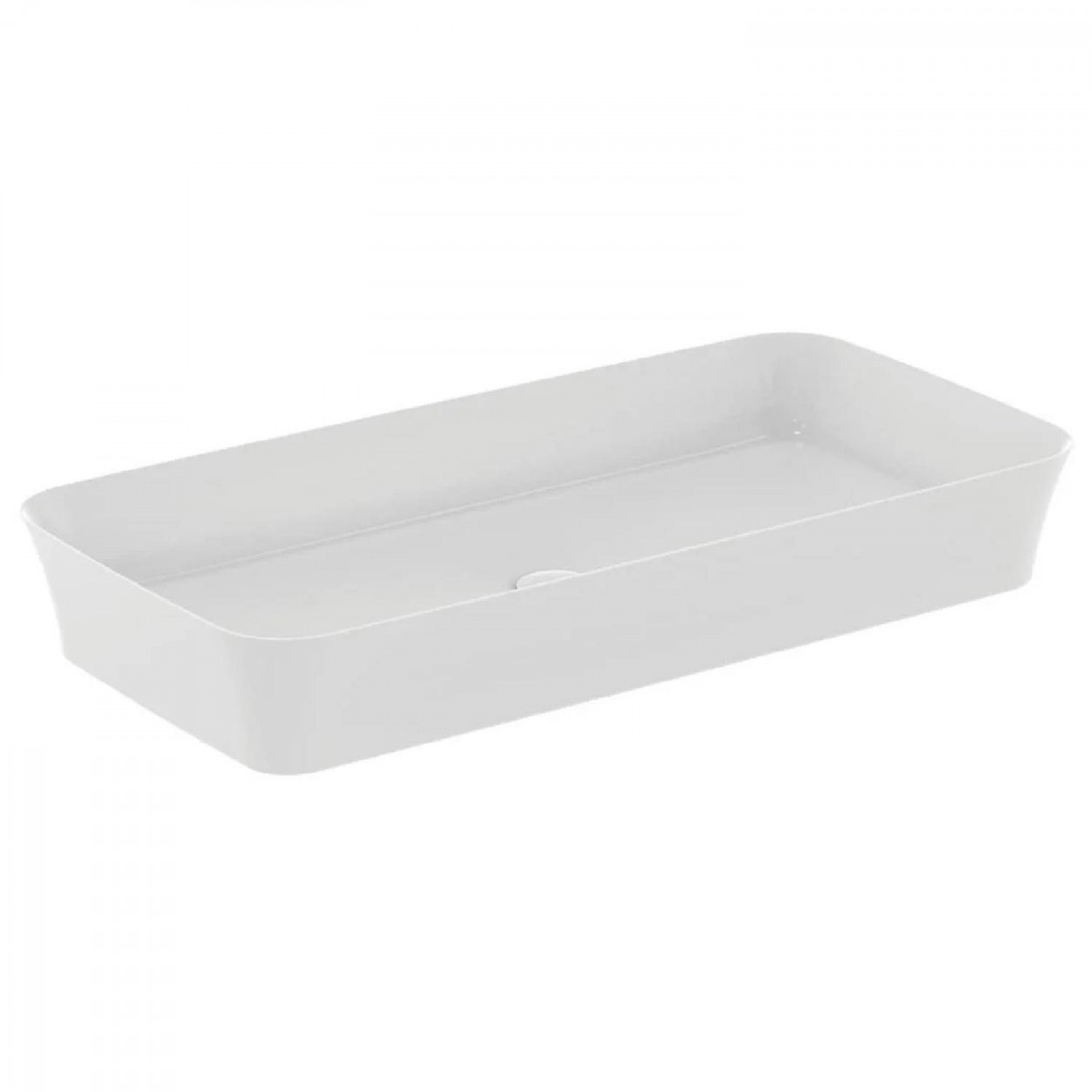 Lavabo ultrasottile rettangolare 80x40 cm da appoggio senza troppopien