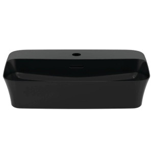Lavabo ultrasottile rettangolare 55x38 cm Ipalyss nero opaco - Ideal S 2