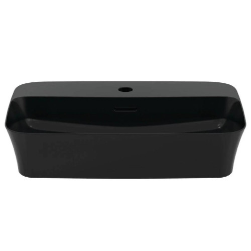 Lavabo ultrasottile rettangolare 55x38 cm Ipalyss nero opaco - Ideal S