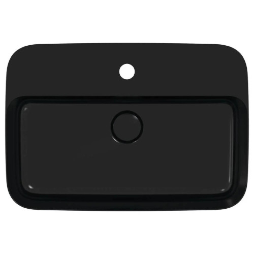 Lavabo ultrasottile rettangolare 55x38 cm Ipalyss nero opaco - Ideal S