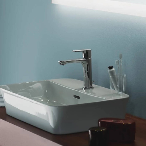 Lavabo ultrasottile rettangolare 55x38 cm da appoggio Ipalyss bianco l