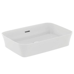 Lavabo ultrasottile rettangolare 55x38 cm Ipalyss bianco opaco – Desig