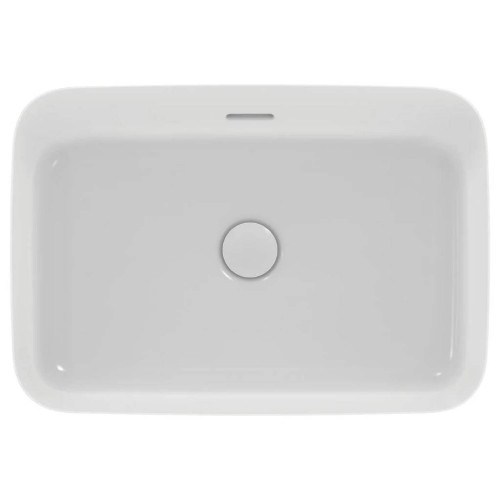 Lavabo ultrasottile rettangolare 55x38 cm Ipalyss bianco opaco – Desig