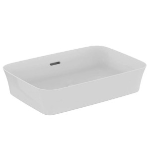 Lavabo ultrasottile rettangolare 55x38 cm Ipalyss bianco lucido - Idea