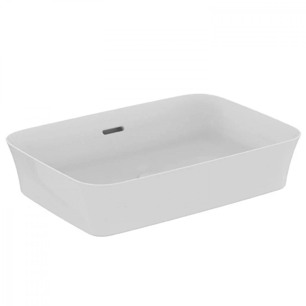 Lavabo ultrasottile rettangolare 55x38 cm da appoggio con troppopieno