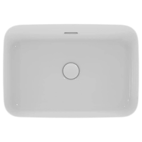 Lavabo ultrasottile rettangolare 55x38 cm Ipalyss bianco lucido - Idea