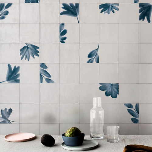 Crogiolo Rice Decoro Bianco Blossom Lux 15x15 cm | Marazzi Meglioalge