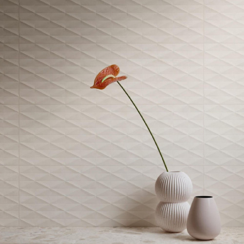 Chill Ivory Strutturato 3D Diamond 25x76 cm - Rivestimenti Marazzi