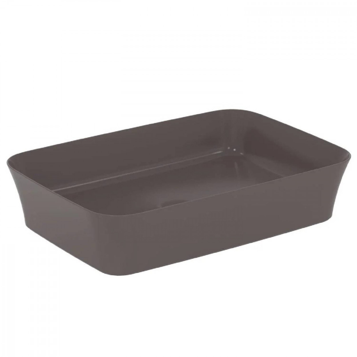 Lavabo ultrasottile rettangolare 55x38 cm da appoggio senza troppopien