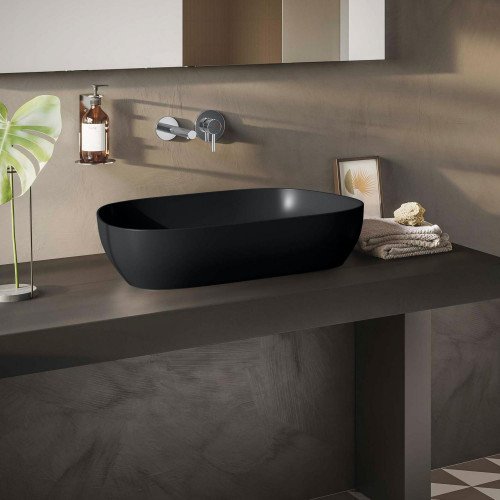 Lavabo catino Outline nero opaco Vitra
